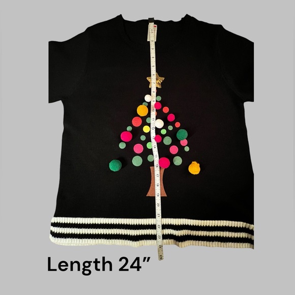 Holiday Time, Women’s Large, Christmas Pullover Sweater, Colorful Xmas Tree - Picture 8 of 12